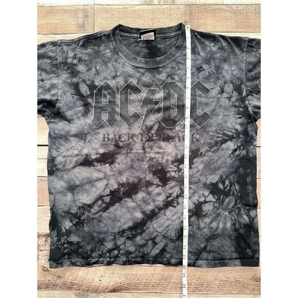 Vintage Rare 90s ACDC Back in Black Liquid Blue Band Tee | M - Picture 4 of 5